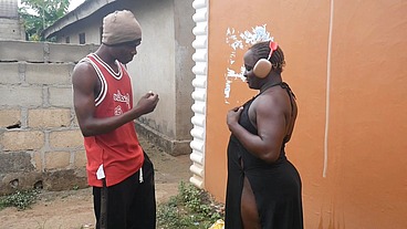 Two girls fucked a street boy