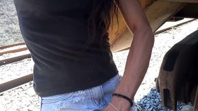 sai pra passear de manha no parque e o tesao me fez gozar na linha do trem