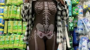 sheer skeleton jumpsuit