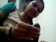 Horny mature indian slut sucks on hard cock