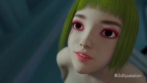 Sexy futanari fucks 18yo beauty Yuna. Sloppy deepthroat, hard cowgirl & rough doggystyle ending with a dripping finish