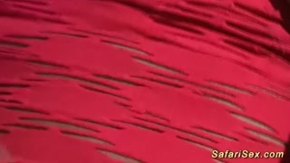 outdoor threesome orgy with african babe