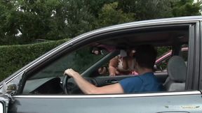 Curvy brunette girl gets her car fixed after fucking with a mechanic