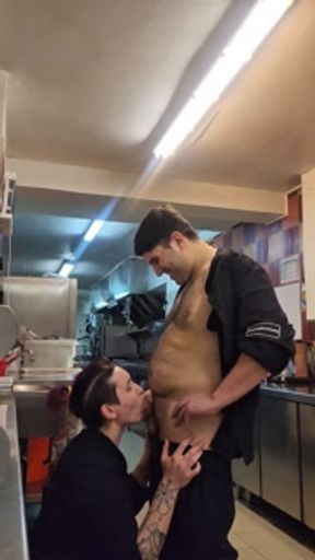 Chef fuck in the kitchen (full on OF)
