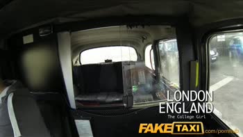 Brunette Beauty Gets Railed in Backseat Taxi Action