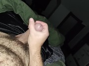 Solo jerk, large cum