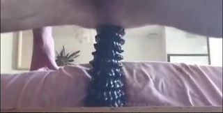 XXL dildo in the cu