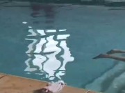 water wet pool see through bulge