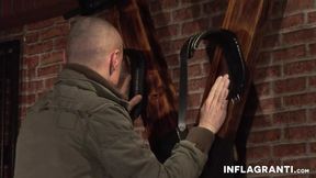 Gorgeous mistress punishing her male slave