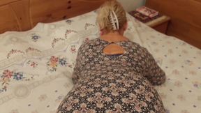 Amateur Blonde Mature Wife Enjoys Half Clothed Sex