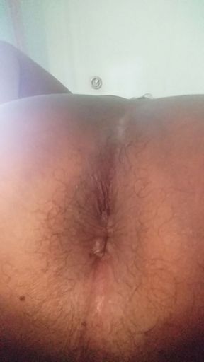 Thai boy shows his big good ass close-up