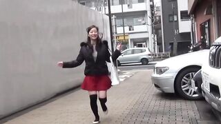 Japanese beauties flashing their panties in public