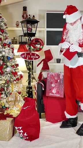 EXCITED STEPMOM AND VIAGRA IN SANTA'S MILK   Clip 1