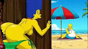 Married Housewife Loves Gobbling and Pounding Big Black Cocks  Cartoon Parody  The Simpsons parody  Best Compilation Slut Wife