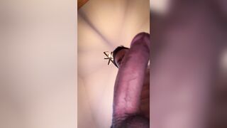 Stroking off hefty jism