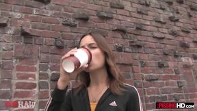 Amber Rayne Has Piss, 2 Golden Showers and Sucking 2 Cocks