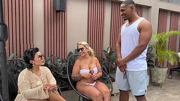 Threesome: Two curvy women try a BBC for the first time