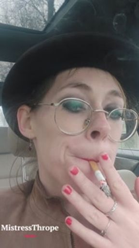 Cigarette Smoking in Mistress Car