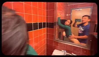 Risky Public Bathroom Encounter with Busty Hailey Rose
