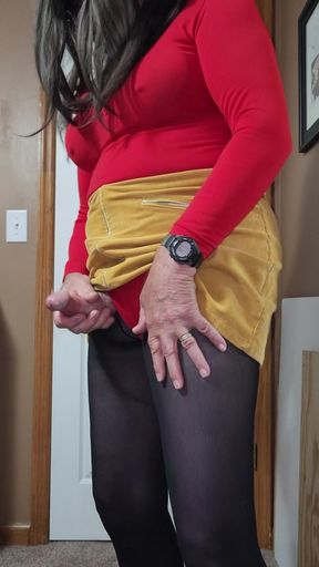 Cd, I masturbate and cum on my nylon pantyhose and leotard.