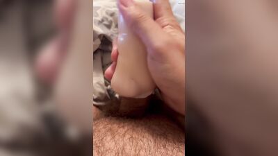 Fat Guy With Small Hairy Dick Uses Pocket Pussy