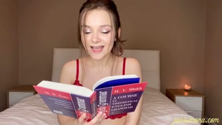 Damn hot young teacher gives me a home lesson sitting on vibrator