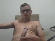 gifted with the big cock loves to masturbate
