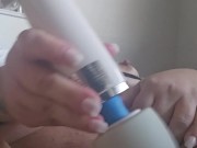 Pussy popping orgasm on wand