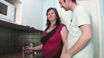 Mature Chubby MILF Banged On Kitchen Floor