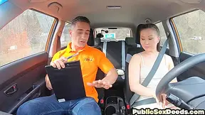 Bigass Asian Driving Student 18+ Pussyfucked