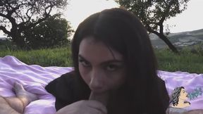 Valentina Nappi Outdoor Fucking with Husband and Creampie at Sunset