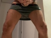 High bator jerking off and cumming using fleshlight