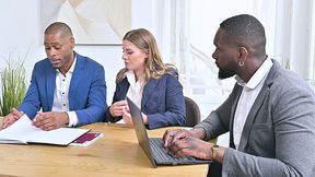 flustered office slut eveline dellai seduces her colleagues into an interracial dp orgy gp3359 dry version