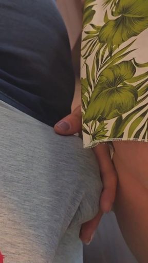 Forbidden Touch On Public! Shameless Stranger Touch Her With His Dick on Crowded Bus and Ejaculate Under Her Skirt   Clip 1