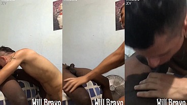 Mlk veio entregar o gás aqui em casa e cai de boca na pica dele