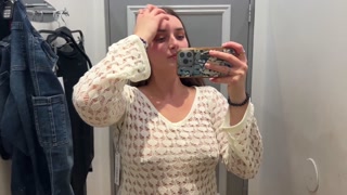 Trying on TRANSPARENT Clothes in DRESSING ROOM
