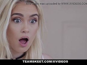 BraceFaced Blonde (Anastasia Knight) Sucks Stepbros Cock