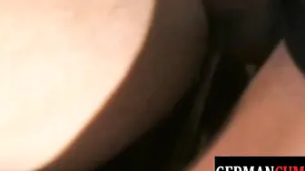 German amateur studs enjoy bareback anal closeups with cockring