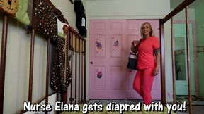 Nurse Elana diapers herself and makes you cum