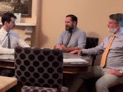 Junior Salesman Impresses Boss.  OFFICE BREEDING
