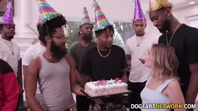 Coco Lovelock Gobbles 11 BBCs on her birthday