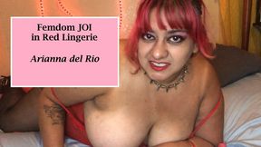 BBW Red Lingerie Femdom JOI Games