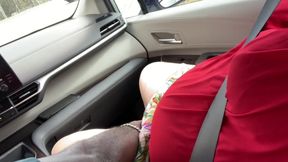 Big Ass Milf Mom With Big Tits Caught Masturbating Publicly In Car & Getting Fingered, POV, JOI, Cum