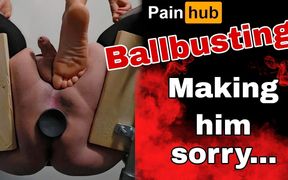 Ballbusting Making Him Sorry Femdom