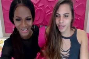 dark-hued phat lollipop tranny And Gf Toying