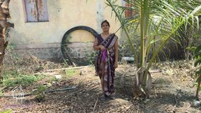The tender garden was looking up at the coconut tree with the saree up and then the owner took it home and fucked the table.