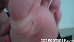 I want your cock between my feet JOI