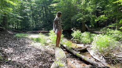 70 year old Asian MILF sucks and fucks in the woods huge facial