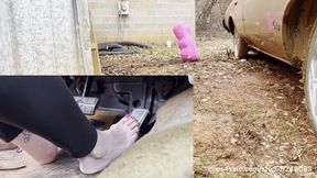 Sending a pink bunny head over heels! HARD REVVING!