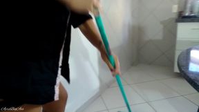 Maid Suck My Cock until Cum in Her Mouth